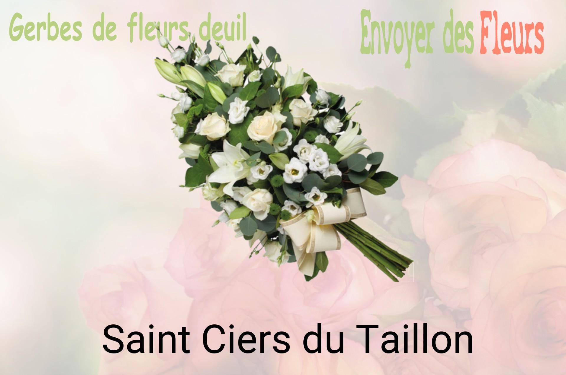 Gerbe de fleurs de deuil livrée à Saint-Ciers-du-Taillon